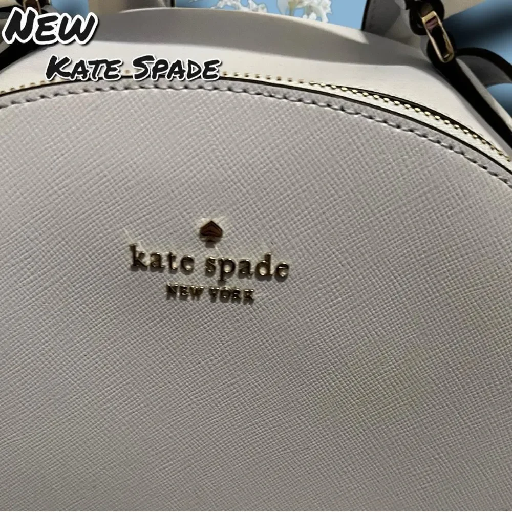 NEW Kate Spade New York “Leila” Saffiano Leather Backpack – Pale Sapphire (Light